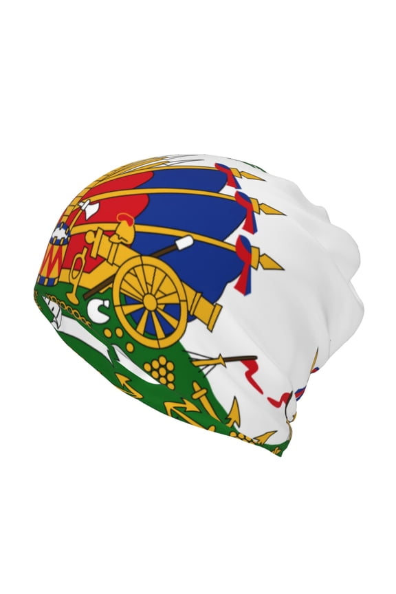 Multifunction Beanie Hat Coat Of Arms Of Haiti Beanie Hat Scarf Stretch Skull Cap For Women Men