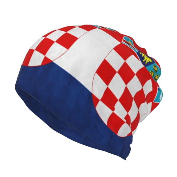 Multifunction Beanie Hat Croatian-Flag Beanie Hat Scarf Stretch Skull Cap For Women Men