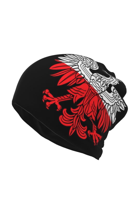 Multifunction Beanie Hat Polish Flag White Eagle Beanie Hat Scarf Stretch Skull Cap For Women Men