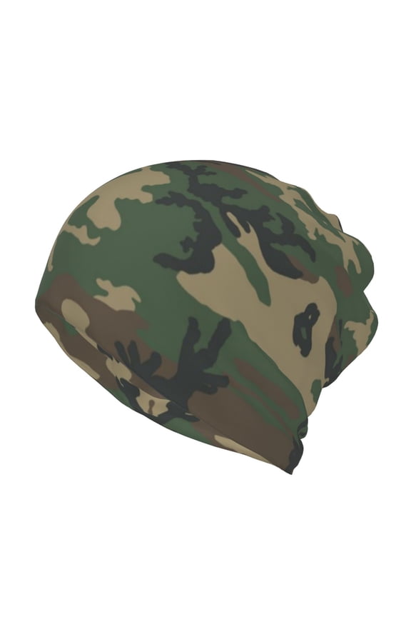 Multifunction Beanie Hat Retro Camouflage Pattern Beanie Hat Scarf Stretch Skull Cap For Women Men