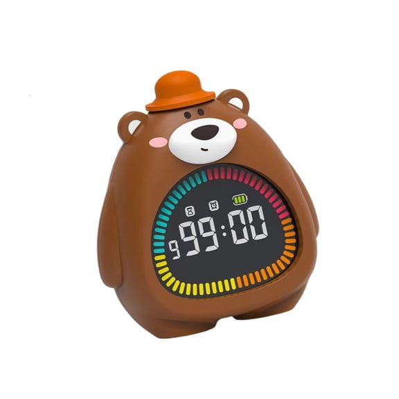 Multifunction Bear Alarm Clock Ambients Light Timer Clock For Kids Bedroom Use