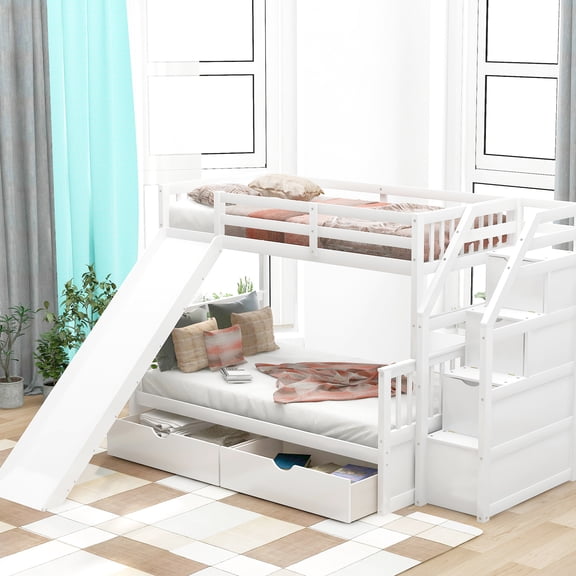 Multifunction Bed - Slide with Safety Buffer - Family Bedtime Area - Secure and Joyful