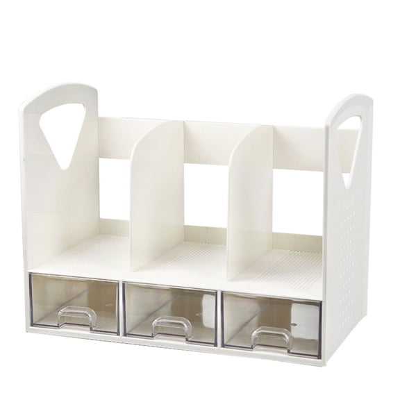 Multifunction Boodend Desk Organizers with 3 Sliding Drawer Space Saving Book Stand Office Desk Organizers Bookshelf
