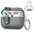 thumbnail image 1 of Multifunction Built in Magnets Lock Clear Case Cover for AirPods, Original Look Transparent Case with Hidden Phone Stand, Top-Connected Earbud Skin Ultra Thin Soft Silicone TPU Protector, 1 of 8