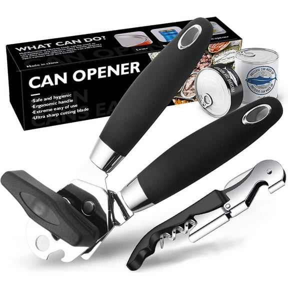 LIFETWO Premium Wing Corkscrew Wine Bottle Opener with Can Opener, Bottle Opener
