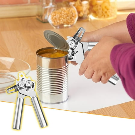 Multifunction Can Opener/Bottle Opener w/Stainless Steel Handle