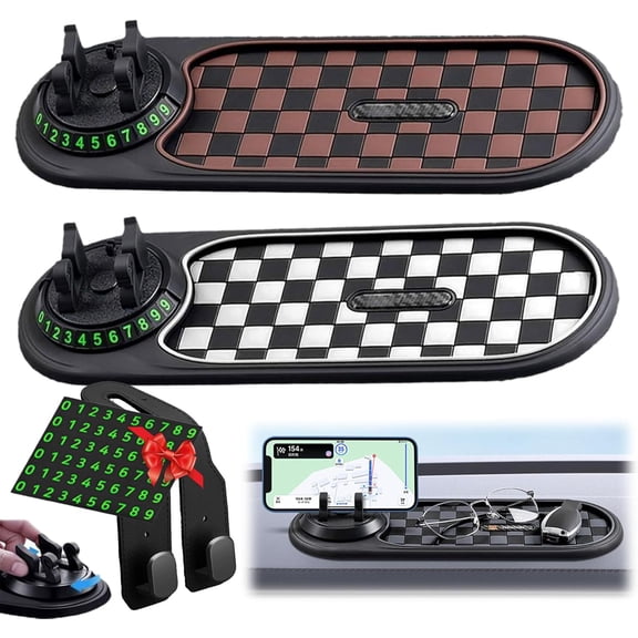 Multifunction Car Anti-Slip Mat, Anti Slip Mat for Car Dashboard, 2025 New Multifunctional Car Anti-Slip Mats with Temporary Parking Number