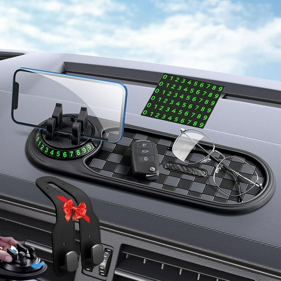 Multifunction Car Anti-Slip Mat, Anti Slip Mat for Car Dashboard, 2025 New Multifunctional Car Anti-Slip Mats with Temporary Parking Number