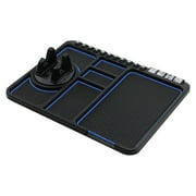 Multifunction Car Anti-Slip Mat Auto Phone Holder, Auto Non-slip Car Mats for Phone Holders, Car Dash Mat Anti Slip Rug Dashboard Cell Phone Holder, Phone Sticky Grip Phone Mount for Car - Blue