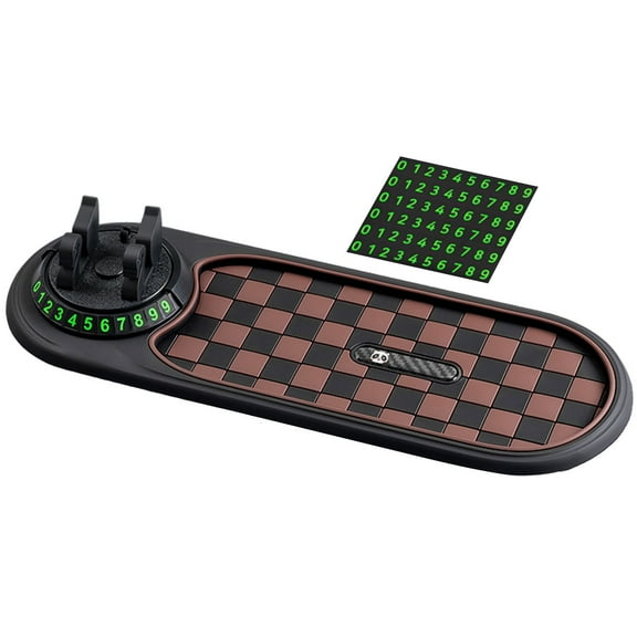 Multifunction Car Anti-Slip Mat with Auto Phone Holder, 360° Spin Dash Board Accessories, High Viscosity Non-Slip Grip Pad