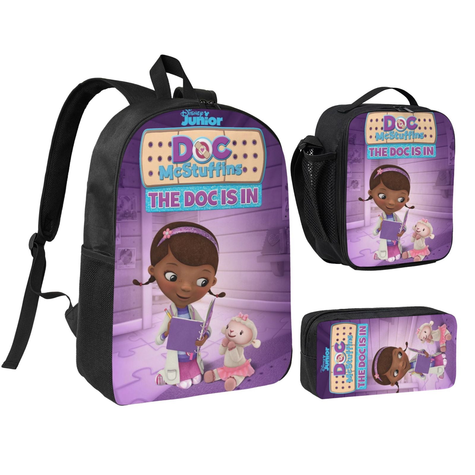 Multifunction Casual 3 In 1 Backpack Set Doc Mcstuffins Bookbag With ...