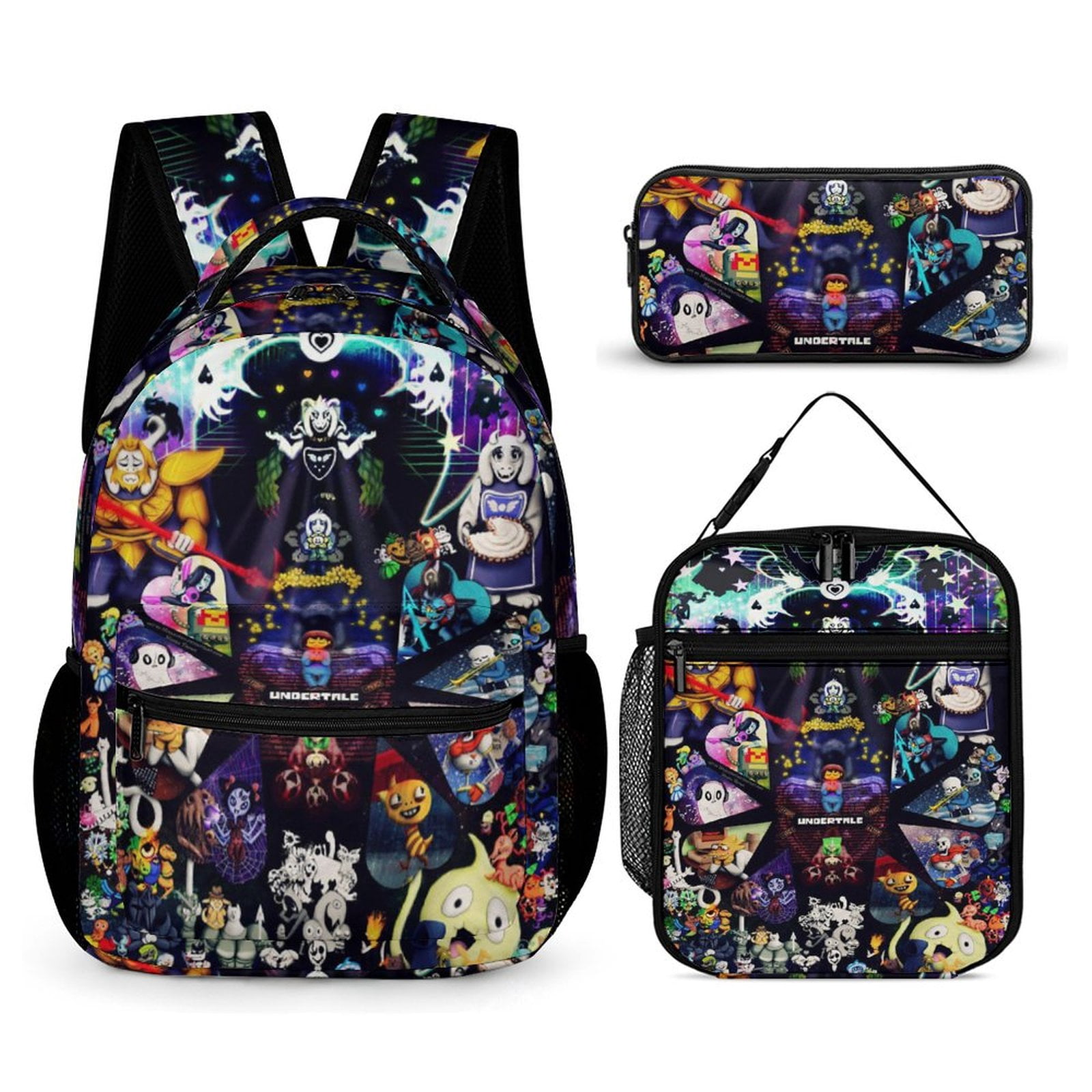 Multifunction Casual 3 in 1 Sports Backpack Set Undertale Bookbag With ...