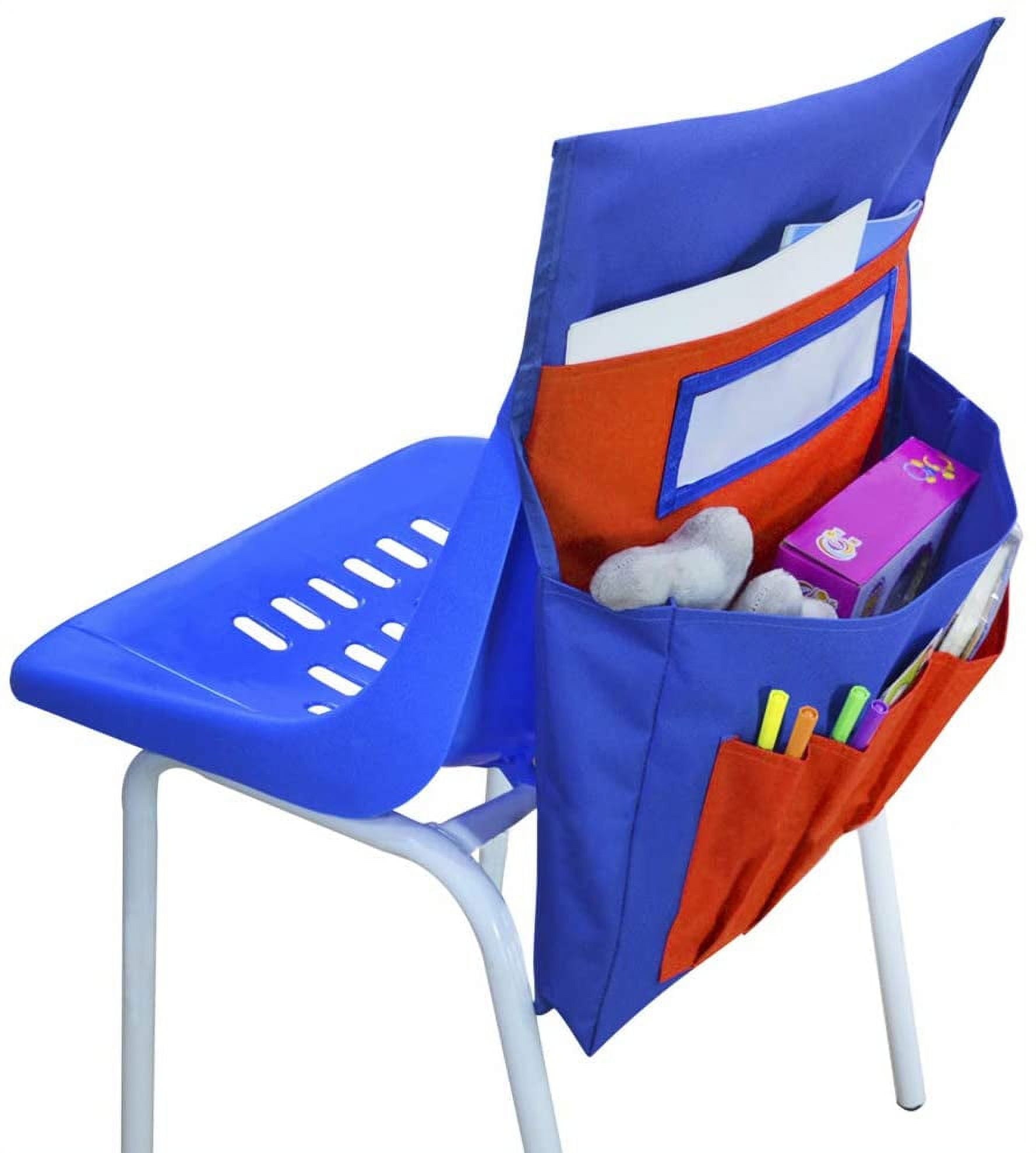 Multifunction Chair Back Pocket Chart Classroom Seat Organizer with Name Tag Slot Seat Pouch Bag Chair Pocket Seat Sack for School Daycare Home Dorm Hospital Walmart
