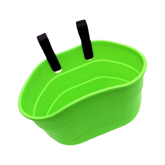 Multifunction Children Bike Storage Basket Detachable Comfortable Front Handlebar Sundries Container for Outdoor Cycling Picnic Boys Green