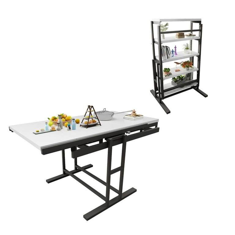 Multifunction Convertible Table Shelf,Free Switch Space Saving