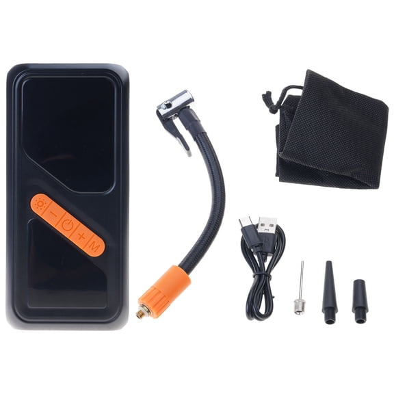 Multifunction Cordless Tire Inflator with Automatic Shut Off & LED Lamp ABS Air Compressor for Vehicle and Sports Equipm
