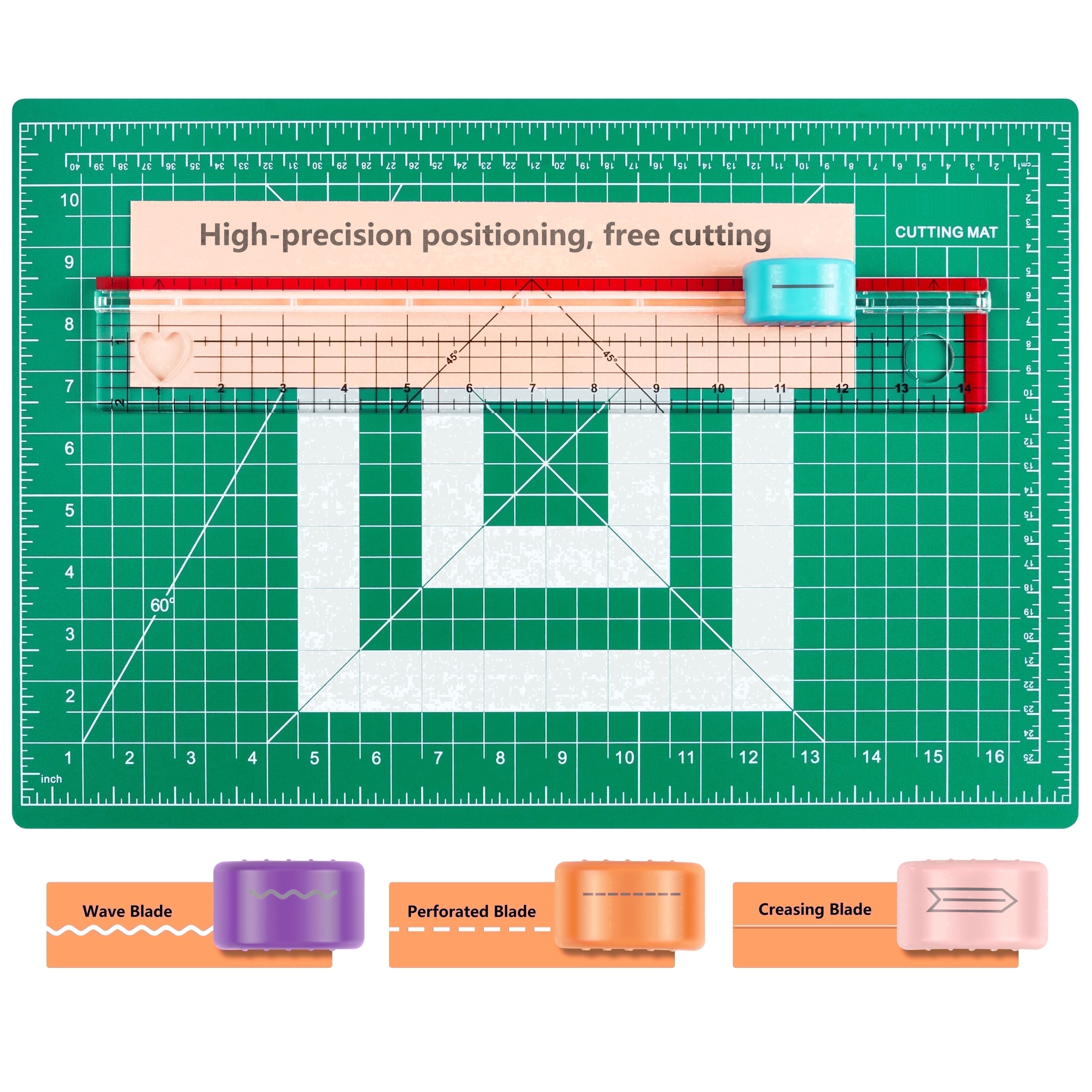 rotary cutter ruler self-healing mat fabric cutting guide for window shades