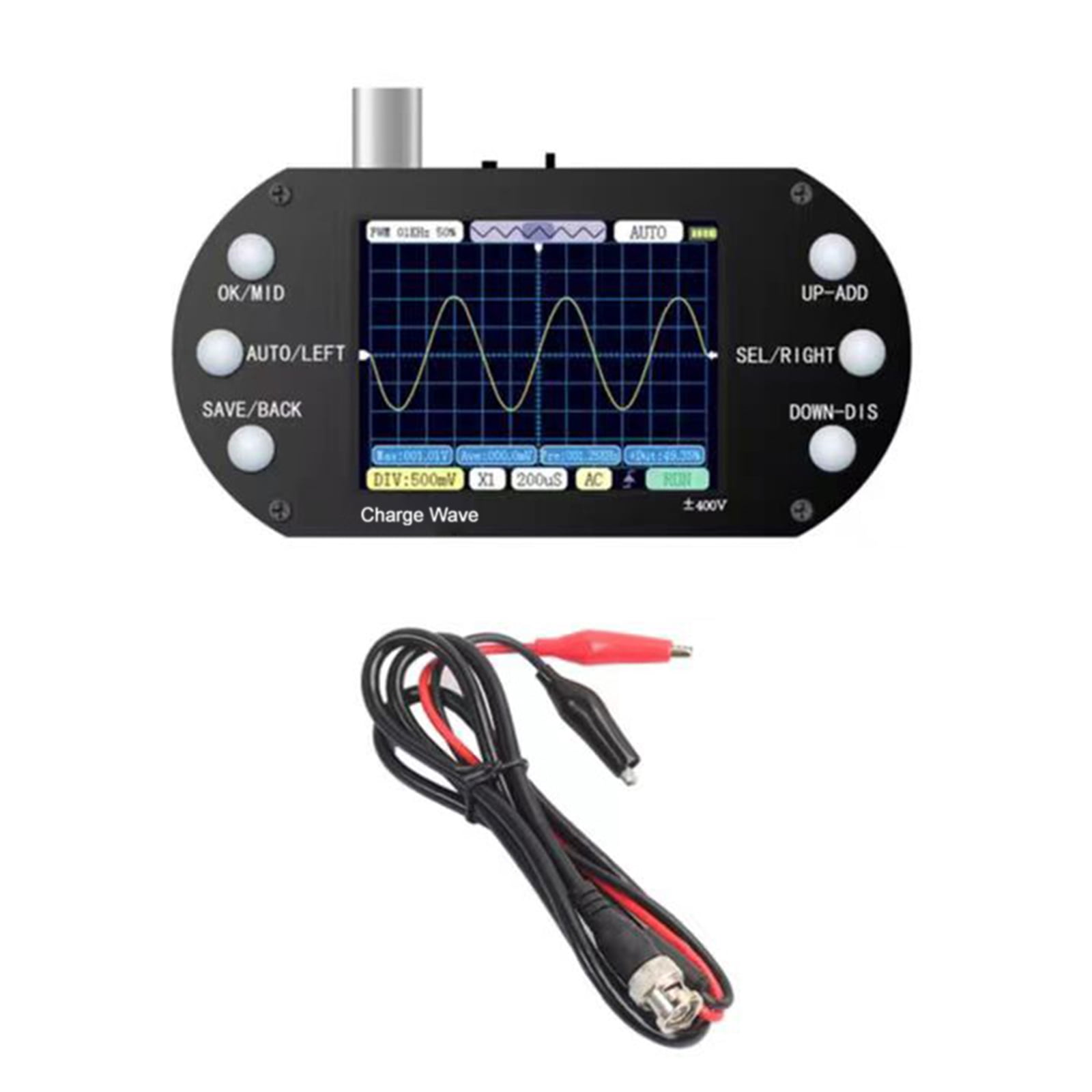 Multifunction Digital Oscilloscope Transistor-Tester Meter 2.5Mhz Sampling Rate 200Khz Bandwidth for Auto Repair