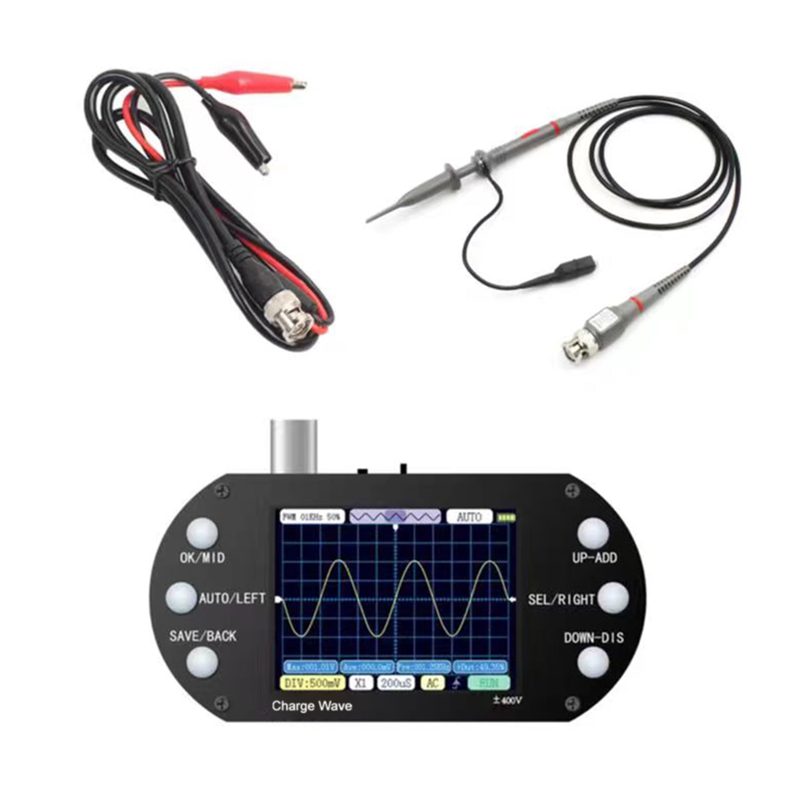 Multifunction Digital Oscilloscope Transistor-Tester Meter 2.5Mhz Sampling Rate 200Khz Bandwidth for Auto Repair