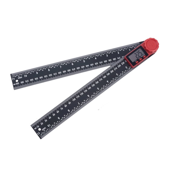 Multifunction Digital Protractor with Scale Ruler, Backlit Display for Construction and Technical Drafting