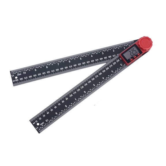 Multifunction Digital Protractor with Scale Ruler, Backlit Display for Construction and Technical Drafting
