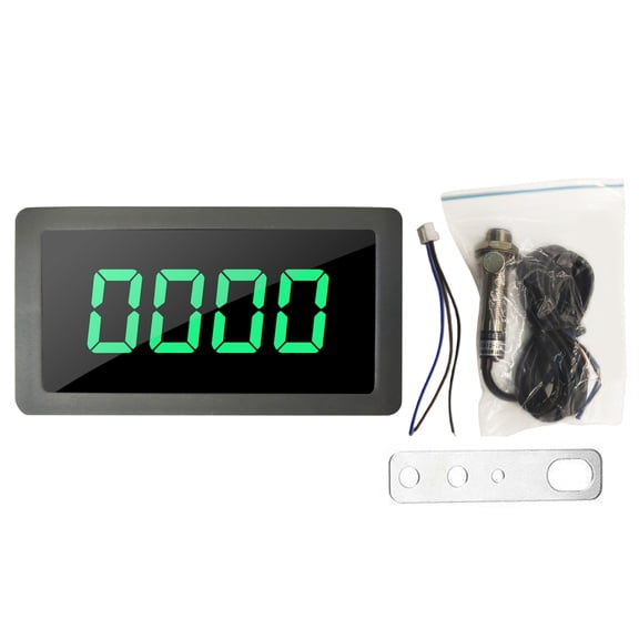 Multifunction Digital Speed Meter LED Tachometer with NPN Sensorings Motor Speed Tester for Lathes Speed Measurement
