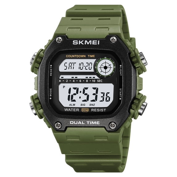 Multifunction Digital Watch Waterproof,Luminous Electronic Watch with LED Backlight Alarm Stopwatch 50M Water Resistant Design,Sport Wristwatch for Outdoor Travel Training Daily Use-D