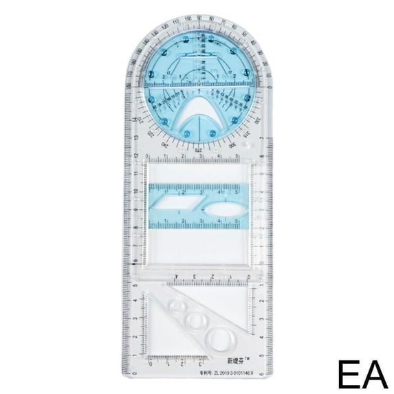 Multifunction Drawing Ruler Mathematics Geometric Measuring Drafting Teaching zy