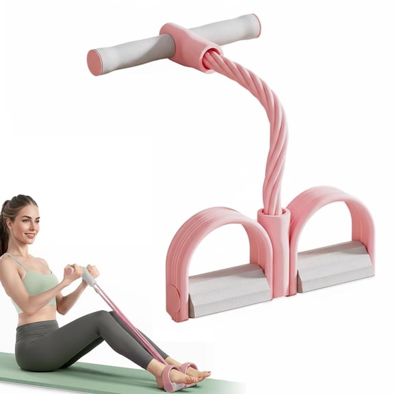 Multifunction Elastic Yoga Resistance Band, Elastic Exercise Band, Stretching Pedal Puller with Handles for Full Body Workout, Home Fitness Equipment for Legs, Arms, Core Training