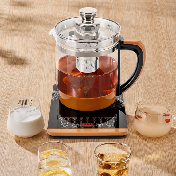 Multifunction Electric Health Pot Glass Kettle Boiling Water Tea Brewing Maker 1.8L 800W