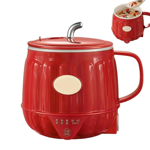 Multifunction Electric Heated Milk Cup, 600ml Hot Milk Coffee Cups, 3-in-1 Multifunction Mini Electric Heater Cup for Latte, Hot Chocolate with Camping