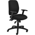 thumbnail image 1 of Multifunction Fabric Task Chair, Black, Adjustable Arms, Mid Back, 1 of 1