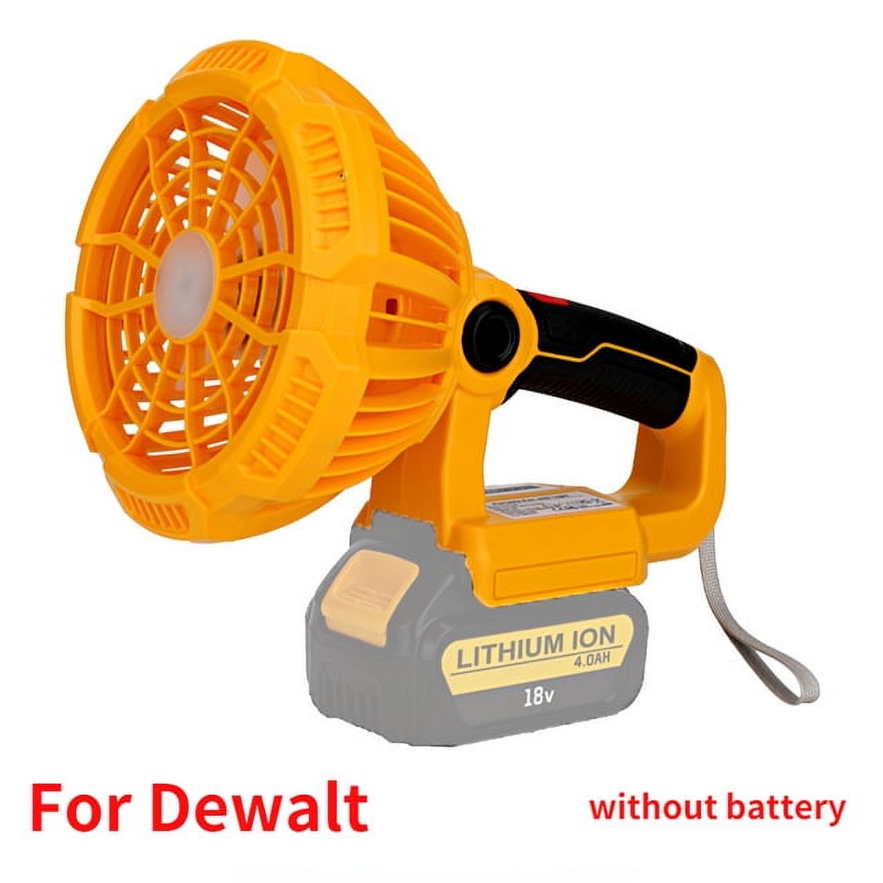 Multifunction Fan With LED Light Handheld Cordless Jobsite Fan For