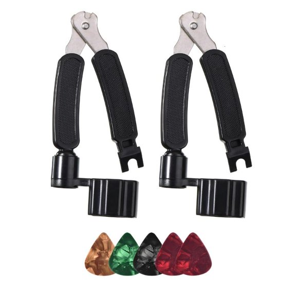 Multifunction Guitar Peg Winder With Built In Bridge Pin Puller And 5 Frees Picks Compacts Guitar String Changer Tool