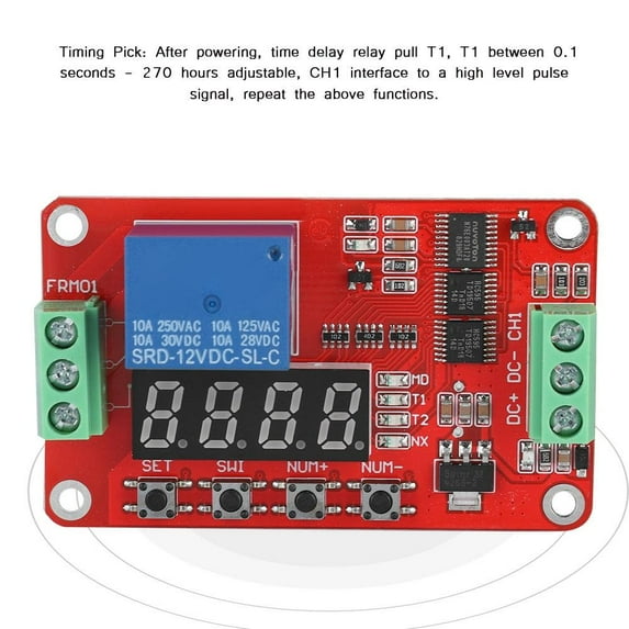 Multifunction Infinite Loop Timing Self lock Relay Cycle Timer Module Automation Delay FRM01