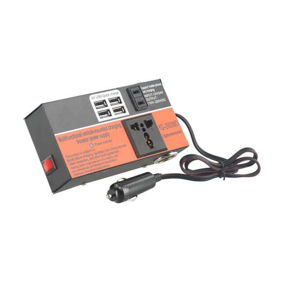 Multifunction Intelligent Vehicle Car Power Converter 12V/24V To 110V/220V, 1500W Inverter With Multiple Safety Features