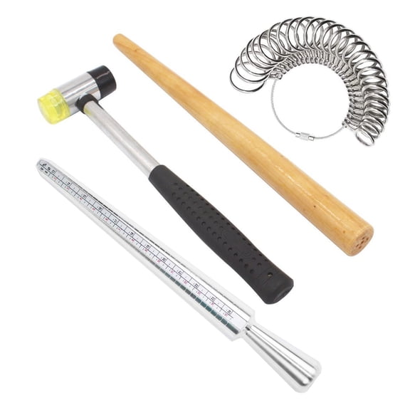 Multifunction Jewelry Rings Sizer Rings Sizing Set with Mandrel Sizes and Adjuster for Accurate Measurements