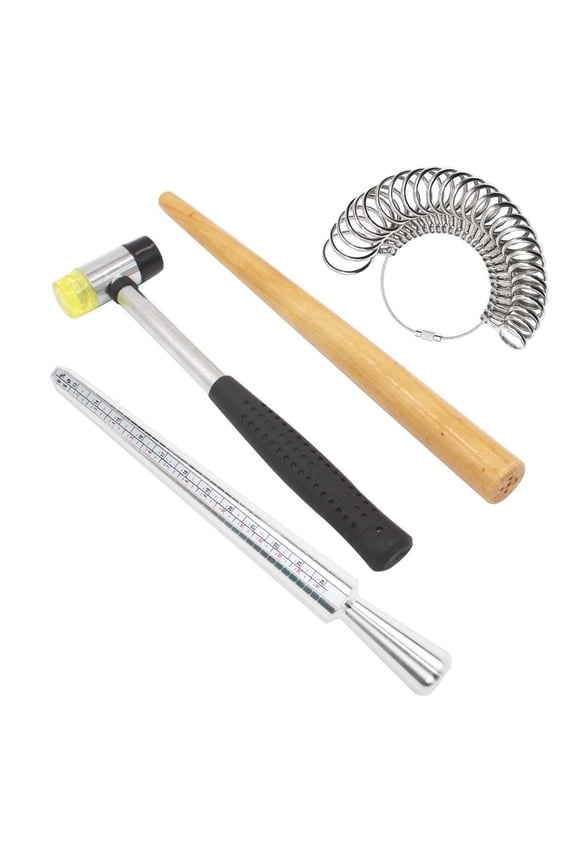 Multifunction Jewelry Rings Sizer Rings Sizing Set with Mandrel Sizes and Adjuster for Accurate Measurements