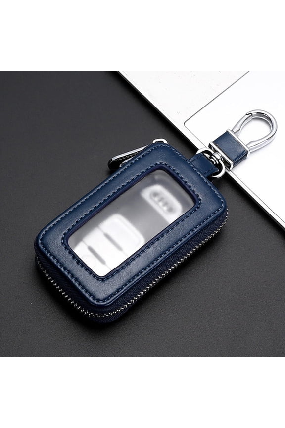 Multifunction Key Holder Bag Leather Case Ring Wallet Car Zipper Pouch Keychain