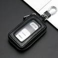 thumbnail image 1 of Multifunction Key Holder Bag Leather Case Ring Wallet Car Zipper Pouch Keychain, 1 of 9