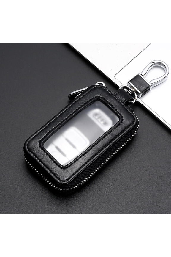 Multifunction Key Holder Bag Leather Case Ring Wallet Car Zipper Pouch Keychain