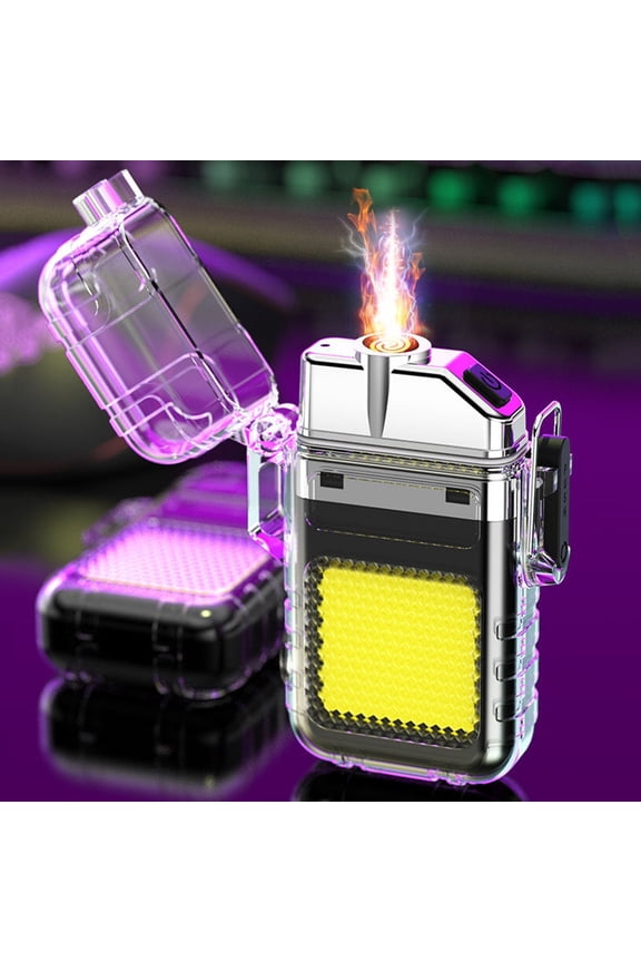 Multifunction Keychain Light With Lighter Function Usb Rechargeable Cob Led For Work And Outdoor Activities