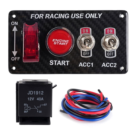 Multifunction LED Toggle Switchs Ignitions Starter, Panel with Push Button for Truck, Boat Customization