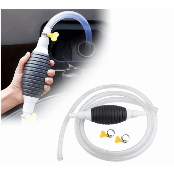 Multifunction Liquid Sucker, 2026 New Manual Fuel Transfer Pump Gasoline Transfer Pump, Portable Fuel Syphon Hand Fuel Pump, Fuel Transfer Pump with PVC Hoses - (39.37"/1M)