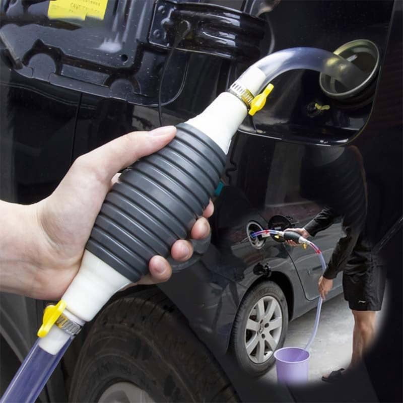 Multifunction Liquid Sucker Pump, 2025 Upgraded Manual Fuel Transfer Pump Gasoline Transfer Pump, Portable Siphon Pump for Gas Gasoline Oil Fuel Petrol Diesel Fluid Water Fish Tank (4.9ft)