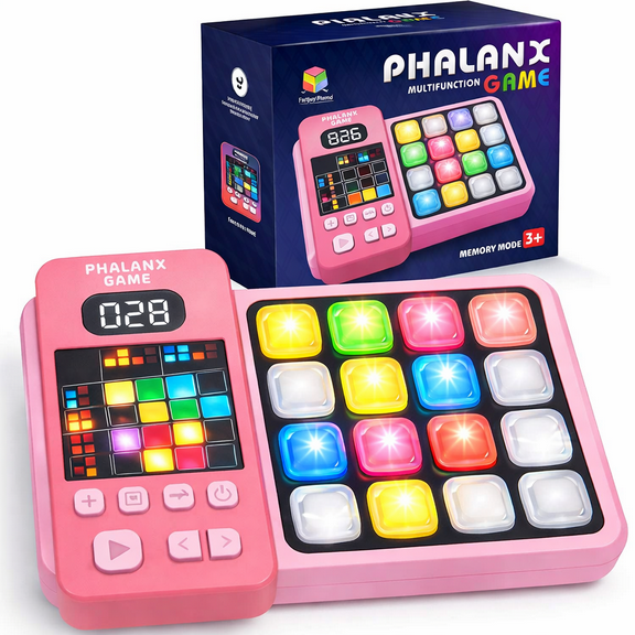 Multifunction Logic Puzzle Game for Kids, Light-Up Memory Matching Toy with 4 Game Modes, Color Matrix Challenge, LED Button Pad, Portable Brain Teaser for Boys & Girls Ages 6+