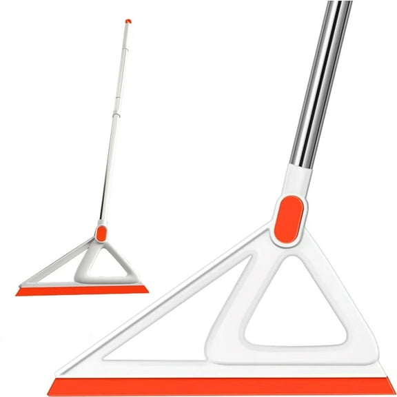 Multifunction Magic Broom, Rubber Squeegee Broom with 55" Long Handle ,Silicone Broom for Sweeping Pet Hair, Water Spill, Dust, Windows
