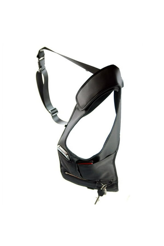 Mens Lightweight Underarm Bag with 3 Storage Compartments, Black, Perfect for Daily Use and Travel