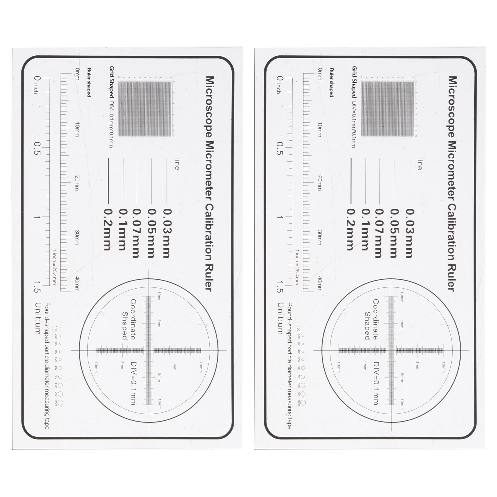 10 Micrometer Ruler Multifunction Microscope Micrometer Calibration Ruler Slide Microscope ...