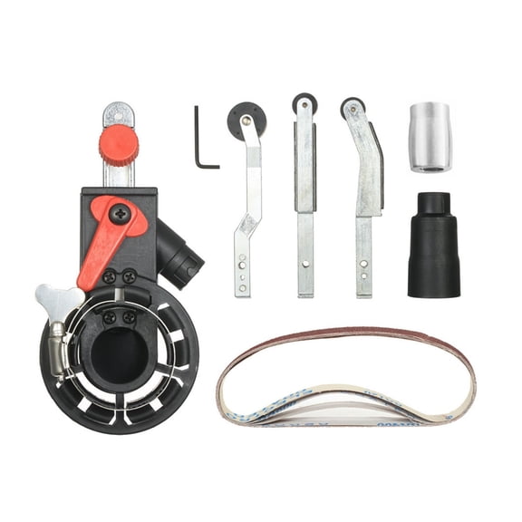 Multifunction Mini DIY Sander Sanding Belt Adapter Bandfile Belt Sander for 100mm 4" Electric Angle Grinder ,Easy Operation